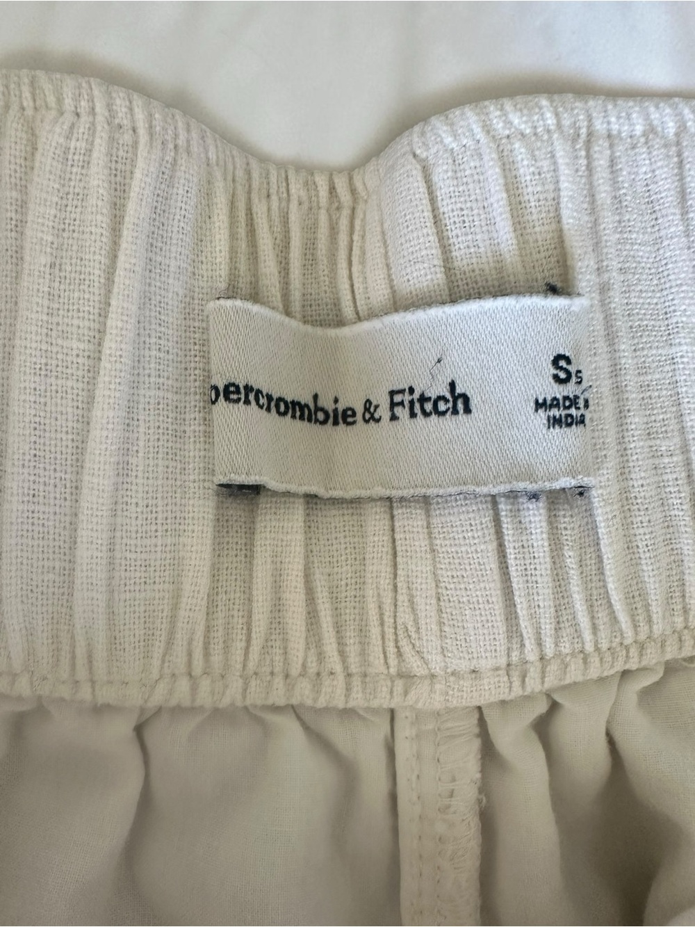 Abercrombie & Fitch White Linen Blend Wide Leg Pants Size Small - Picture 4 of 4